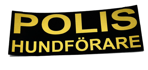 Ryggmärke Polis Hundförare
