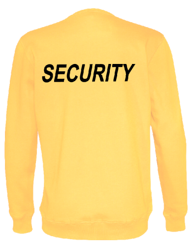 Security Bomulls Sweatshirt, Gul