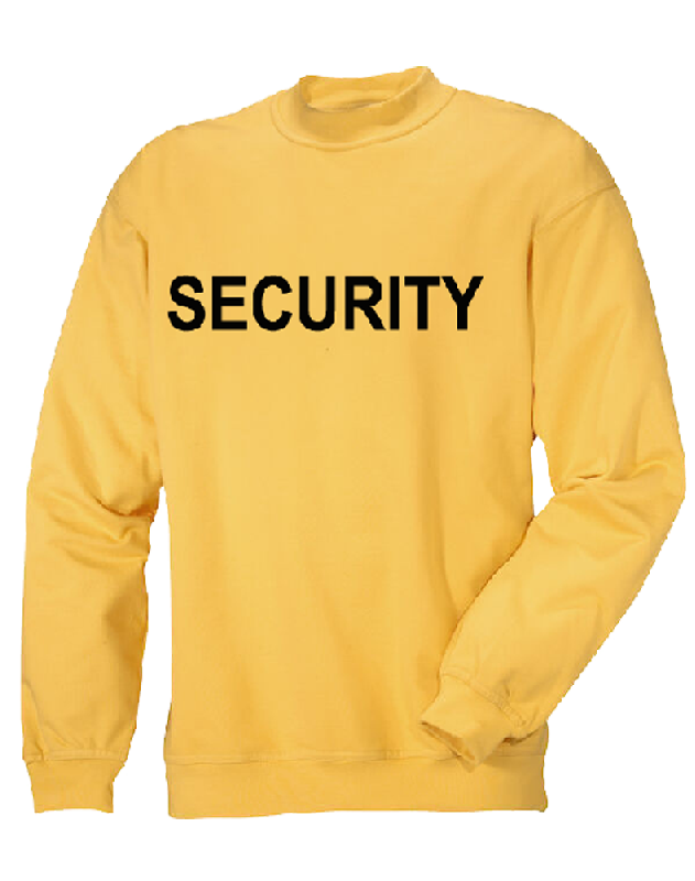 Security Bomulls Sweatshirt, Gul