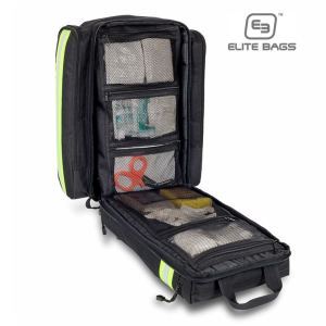 Akutryggsäck Svart, m innehåll