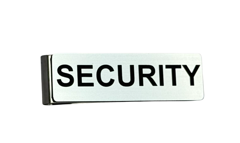 Security Skylt Med Klämma
