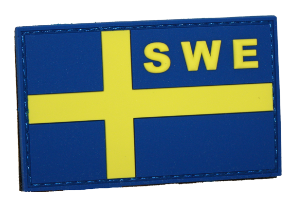 SWE PVC Flagga Färg, 7cm