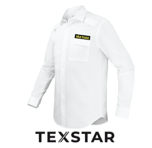 Väktarskjorta Herr, Vit L/Ä