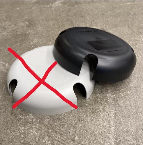 Svart plastkåpa till stol 7:an/Myran