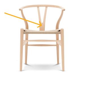 Backrest to chair CH24 with 4 wood options