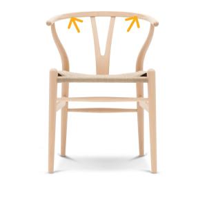 Armrest to chair CH24 with 4 wood options