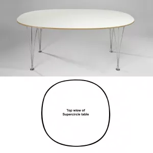 Supercirkel 110x110 med vitt hårdlaminat