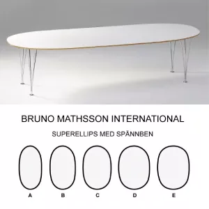 Superellips 160x100 + 2 iläggssskivor