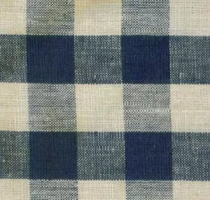tyg Medevi ruta large blå