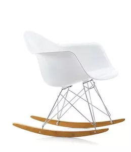 Miniatyr av Eames: RAR rocking chair White 1948-50