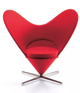 Miniatyr av Verner Panton: Heartshaped cone 1958