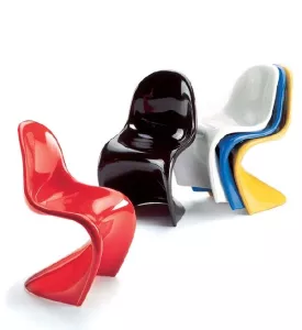 Miniatyr av Verner Panton: Stack of five chairs 1959-60