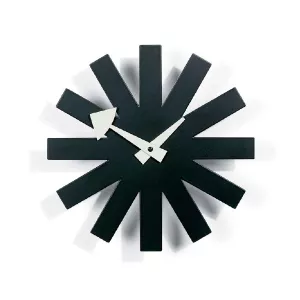 Asterix clock Black