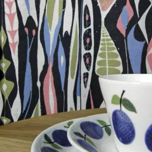 Tryckt tyg BULBOUS Blue