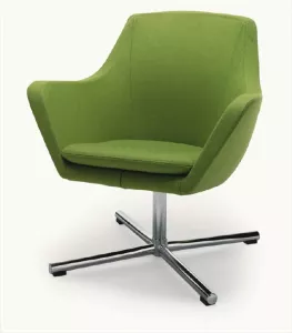 Omklädsel av snurrfåtölj med armstöd