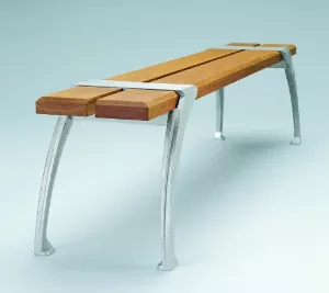 Bänk HAGA i mahogny eller ek