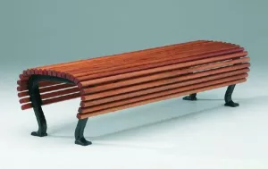 Bänk JUJOL Smal i mahogny eller ek