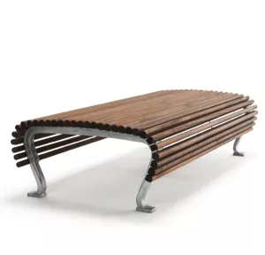 Bänk JUJOL Bred i mahogny eller ek