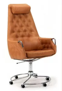 Chefstol MILTON hög i skinn