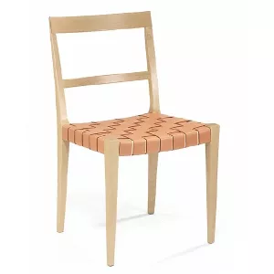 Stol MIMAT med läderremmar