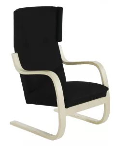 Omklädsel av Alvar Aalto karmfåtölj P401 i tyg eller skinn