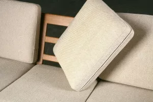 Omklädsel av soff och fåtölj plymåer med dragkedja