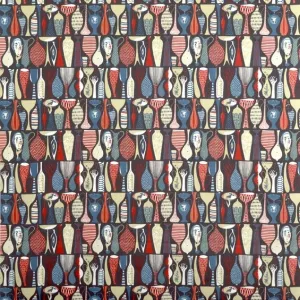 Tryckt tyg POTTERY 1954-2004