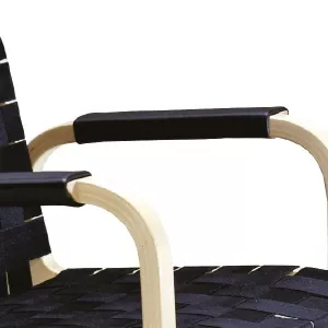 Omklädsel av armstöd för Alvar Aalto P45-P46-PE45 i skinn