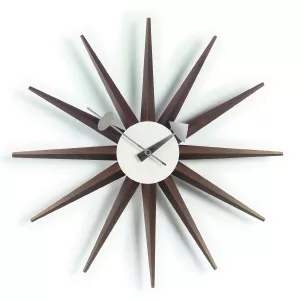Sunburst clock Walnut