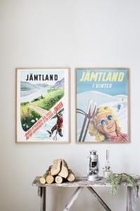 Travelposter 50x70 SKIDFLICKA I JÄMTLAND