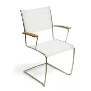 Stol Spring i tyg vitt