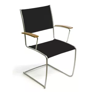 Stol Spring i tyg svart