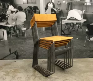 Grythyttan skolstolar i trä & metall