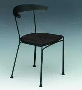 Stol DOVER svartlackad furu