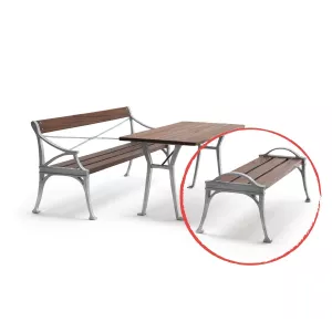 Bänk LESSEBO i mahogny, ek eller accoya