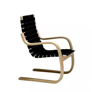 Omklädsel av Alvar Aalto karmfåtölj P406 i sadelgjord