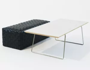 Flätad läderbänk XXL