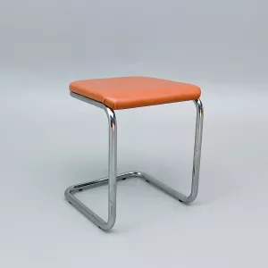 Pall BAUHAUS i krom och skinn