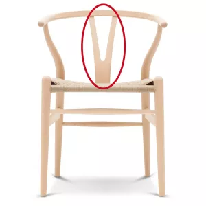 CH24 Y-stol ryggbricka i flera träslag