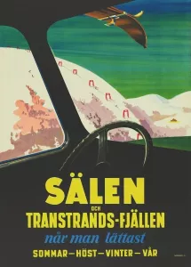 Travelposter 50x70 SÄLEN OCH TRANSTRANDSFJÄLLEN