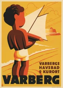 Travelposter 50x70 VARBERGS HAVSBAD