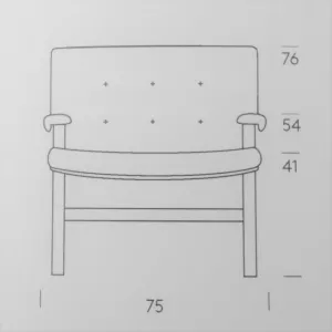 Kuddsats INGRID Låg i skinn Elmo Tique