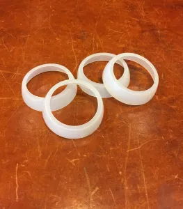 Transportskydd i plast till nya hjul KARIN med smal slitbana