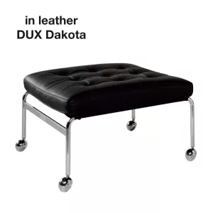 Kuddsats KARIN fotpall i skinn Dux Dakota