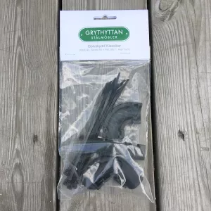 En sats (4 st) golvskydd i svart nylon