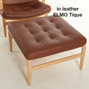 Kuddsats INGRID fotpall i skinn Elmo Tique