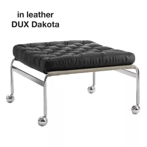 Kuddsats KARIN 73 fotpall i skinn Dux Dakota