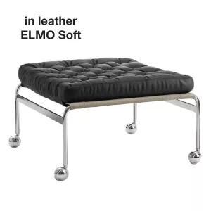 Kuddsats KARIN 73 fotpall i skinn Elmo Soft