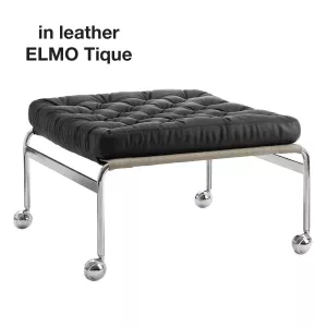 Kuddsats KARIN 73 fotpall i skinn Elmo Tique