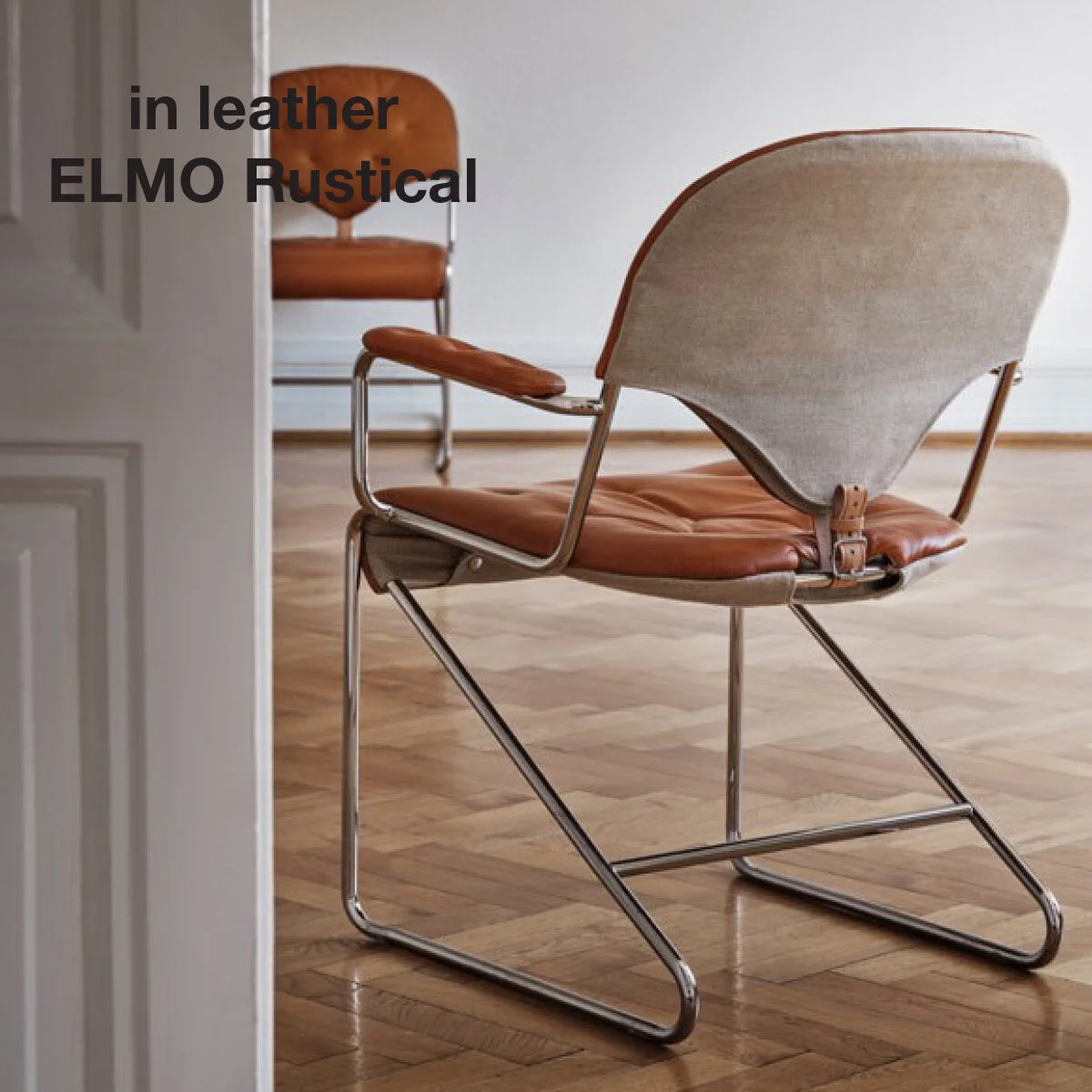 Rustical 285 Cushion kit SAM with armrests in leather Elmo Rustical